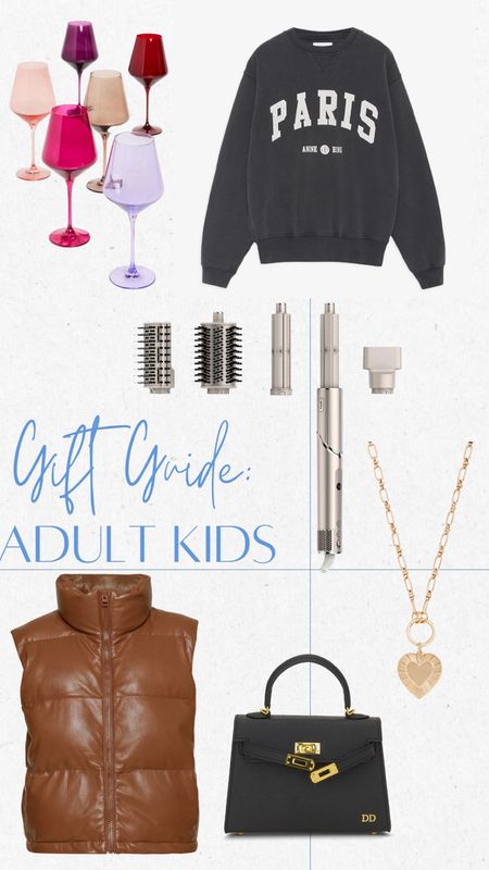 Gift Guide: Adult Kids Her

Estelle wine glasses, Lilly & Bean black purse, gold heart necklace, Shark hair dryer, Anine bing sweatshirt and Aritzia faux leather brown vest. 

#LTKHoliday #LTKitbag #LTKGiftGuide