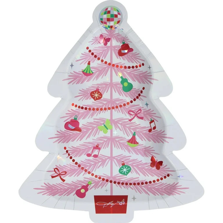 Dolly Parton Holly Dolly Christmas Tree Shaped Disposable Paper Plates 7.25" x 8.75" 8 Count Mult... | Walmart (US)