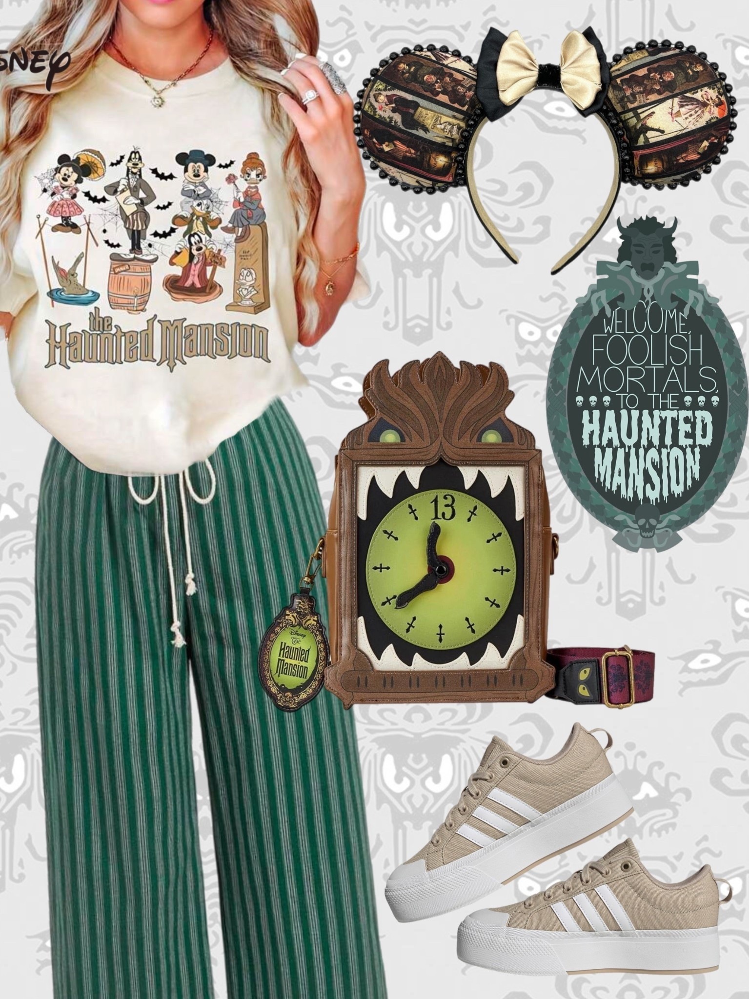 999 happy haunts and I’m ready to join them! 👻 This Haunted Mansion look is giving me all the spooky Disney vibes - from the cutest character tee to those Mickey ears that are absolutely to die for! The green pinstripe pants are perfect for channeling those ghostly butler vibes. Who else is counting down to spooky season? 🕐✨
Shop my look through the link in my bio!
#DisneyStyle #HauntedMansion #DisneyFashion #DisneyBound #SpookyDisney #DisneyOutfit #DisneyInfluencer #999HappyHaunts #DisneyParks #MickeyEars #DisneyMerch #DisneyShopping #DisneyAddict #DisneyLife #DisneyLook #HalloweenDisney #DisneyVibes #ShopMyLook #LTK #DisneyOOTD