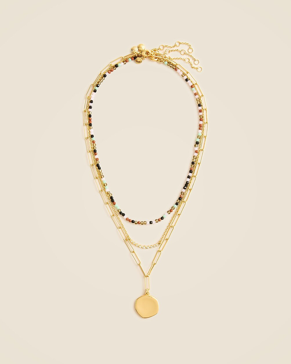 Layered bead and chain necklaces set-of-three | J. Crew US