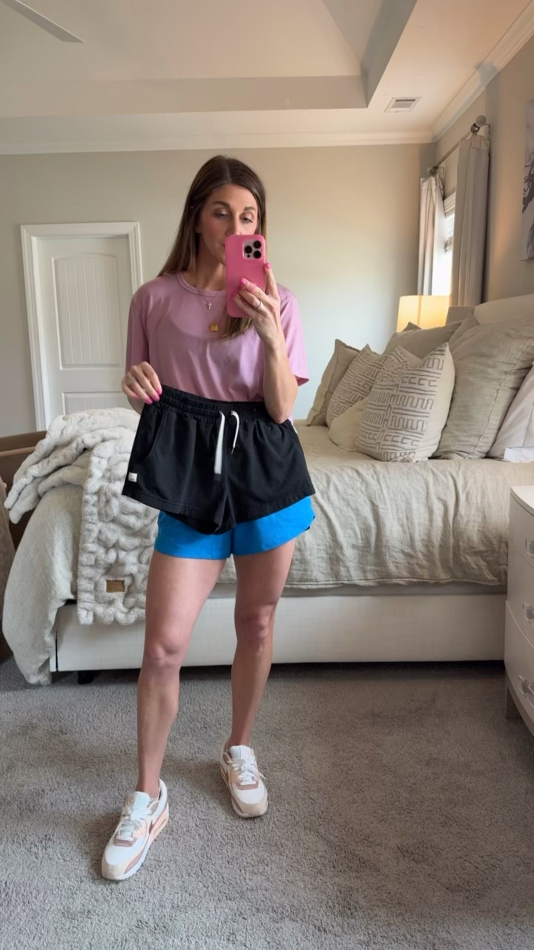 New from Vuori. 
This blue color is so pretty and vibrant! Sports bra is a size small with great support, but it does not have padding. 

Shorts are the halo performance shorts in their new style. High waisted with an adjustable drawstring and pockets. Wearing tts small. 

Click here to shop 

Sports bra | shorts | halo performance | Vuori | active | athletic | fit | fitness | summer | style | drawstring | comfy | soft | spring | workout | daily | gym | loopy case | necklaces | cross necklace | electric picks | tiny tags | gold necklace | new arrivals 


#LTKActive #LTKfitnessgoals #LTKSpringSale