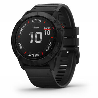 Garmin fenix 6X Pro Multisport GPS Smartwatch (Black with Black Band)(010-02157- 753759232535 | e... | eBay US