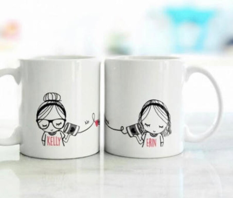 Long Distance Best Friend Coffee Mug Set | Etsy (US)