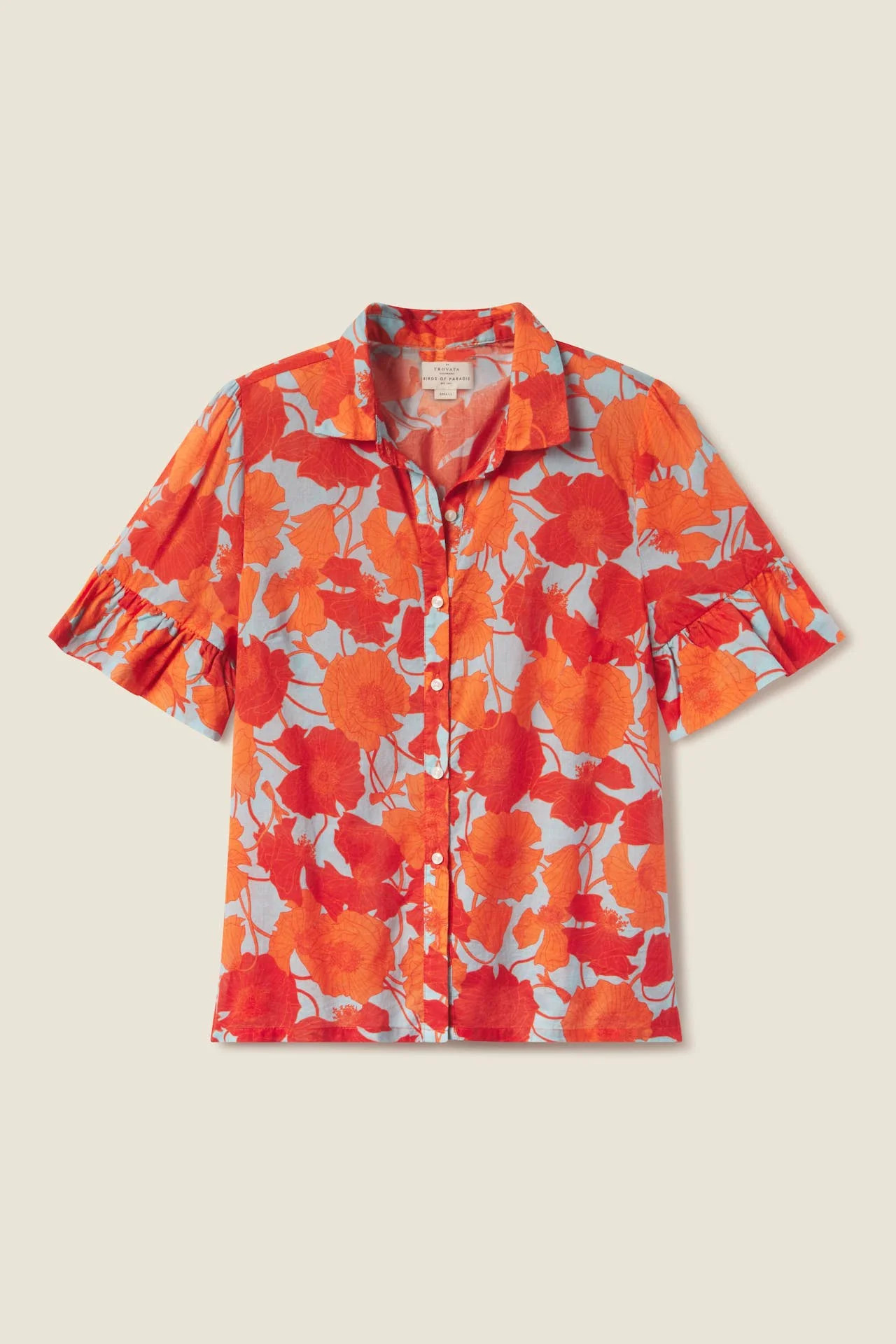 Lena Blouse Shoreline Poppy | TROVATA