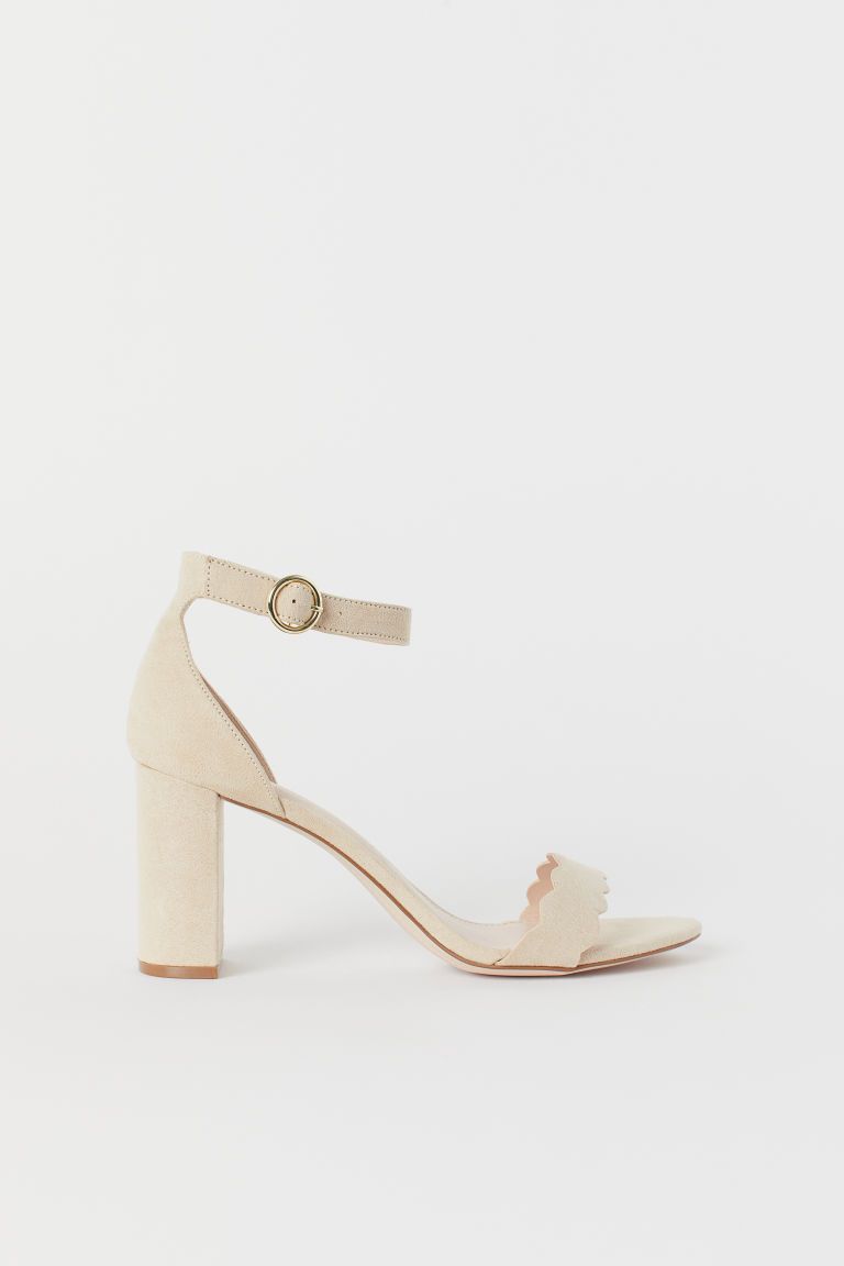 H & M - Block-heeled Sandals - Beige | H&M (US)