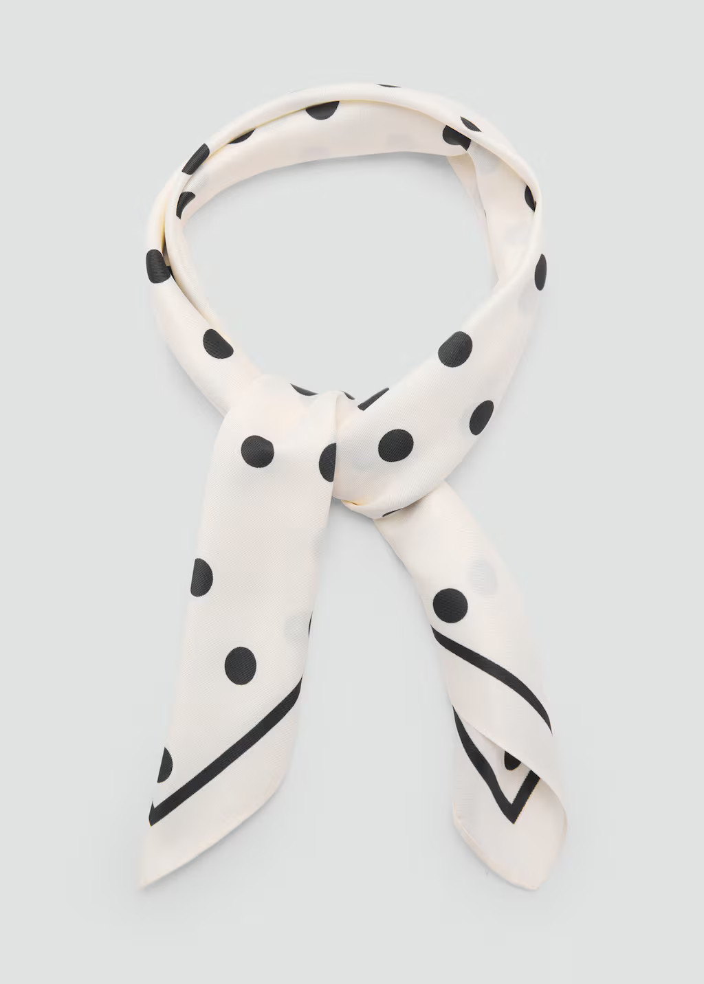 Polka-dot satin scarf ecru - Woman - One size - MANGO | MANGO (UK)