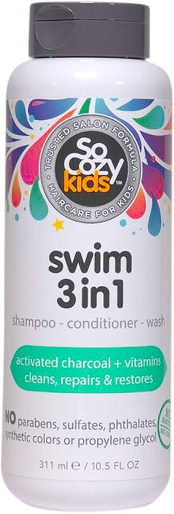 SoCozy Kids Swim 3-in-1 Shampoo, Conditioner & Body Wash - 3-in-1 Combo Pool Shampoo & Conditione... | Amazon (US)