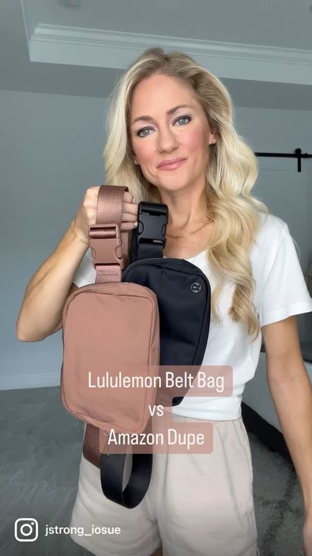Lululemon belt bag vs Amazon dupe and they are the exact same! The Lululemon bag has been sold out for months and you can find the exact one on Amazon for half the price! Comes in lots of colors, shipping does take a week or two! Worth the wait! 

#LTKunder50 #LTKSeasonal #LTKstyletip