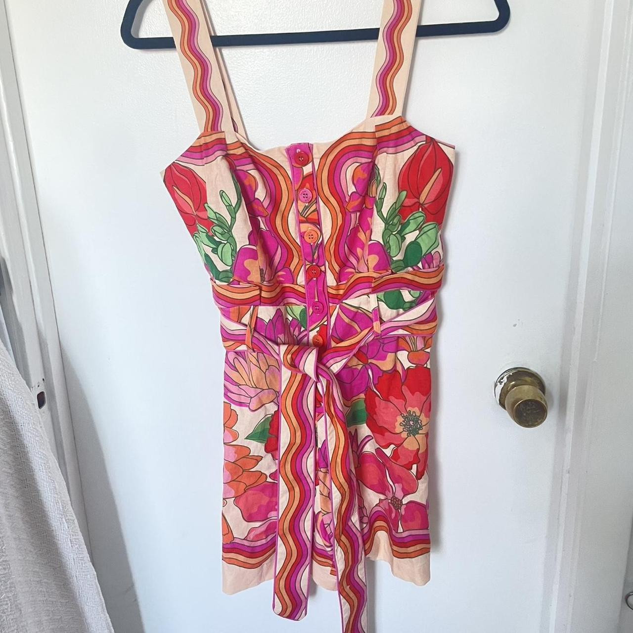 Farm Rio Women's Romper - Multi/Pink - S | Depop US