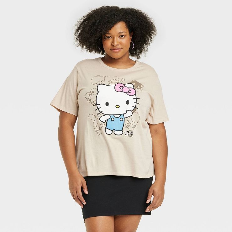 Women's Hello Kitty Short Sleeve Graphic T-Shirt - Brown | Target