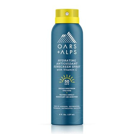 Oars + Alps Hydrating SPF 50 Sunscreen Spray Infused with Vitamin C and Antioxidants Water and Sweat Resistant 6 Oz 1 Pack | Walmart (US)