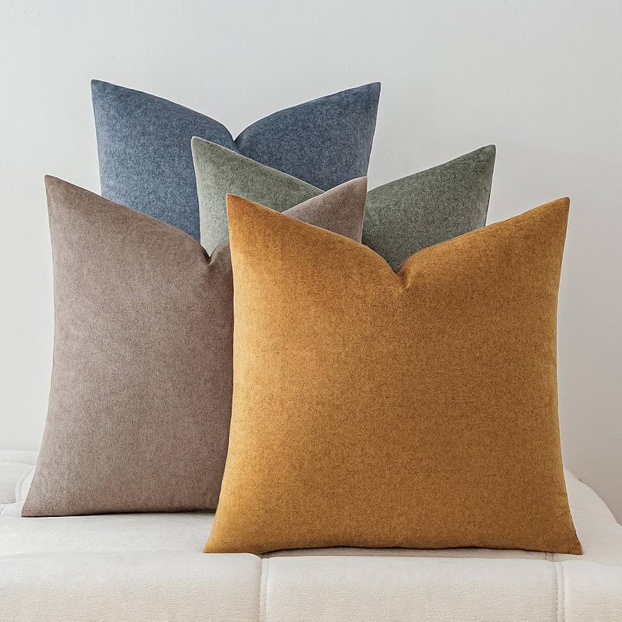 a moment Waterproof Throw Pillow Covers Set of 4,18x18 Inch Outdoor Stain Resistant Pet Friendly ... | Amazon (US)