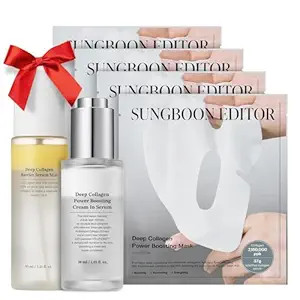 SUNGBOON EDITOR Collagen Boosting TRIO: Deep Collagen Mask (4ea) & Serum Mist & Cream in Serum, B... | Amazon (US)