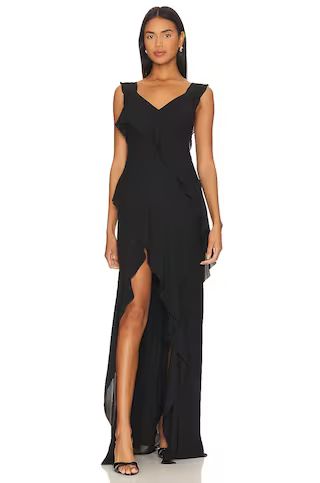 Amanda Uprichard Cantara Gown in Black from Revolve.com | Revolve Clothing (Global)