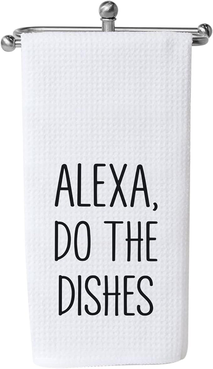 WCGXKO Funny Kitchen Towel Alexa Do The Dishes Housewarming Gift Hostess Gift (Do The Dishes Alex... | Amazon (US)