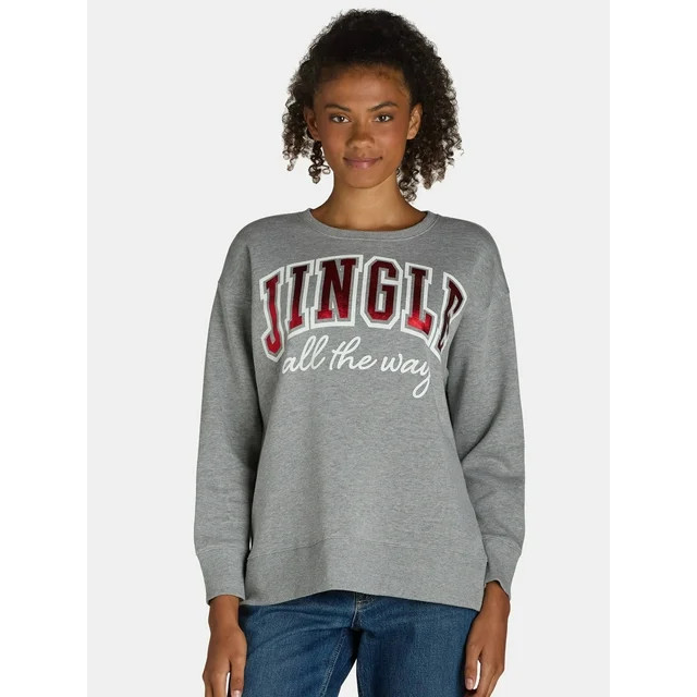 Holiday Time Women’s Graphic Sweatshirt with Long Sleeves, Sizes S-3XL | Walmart (US)