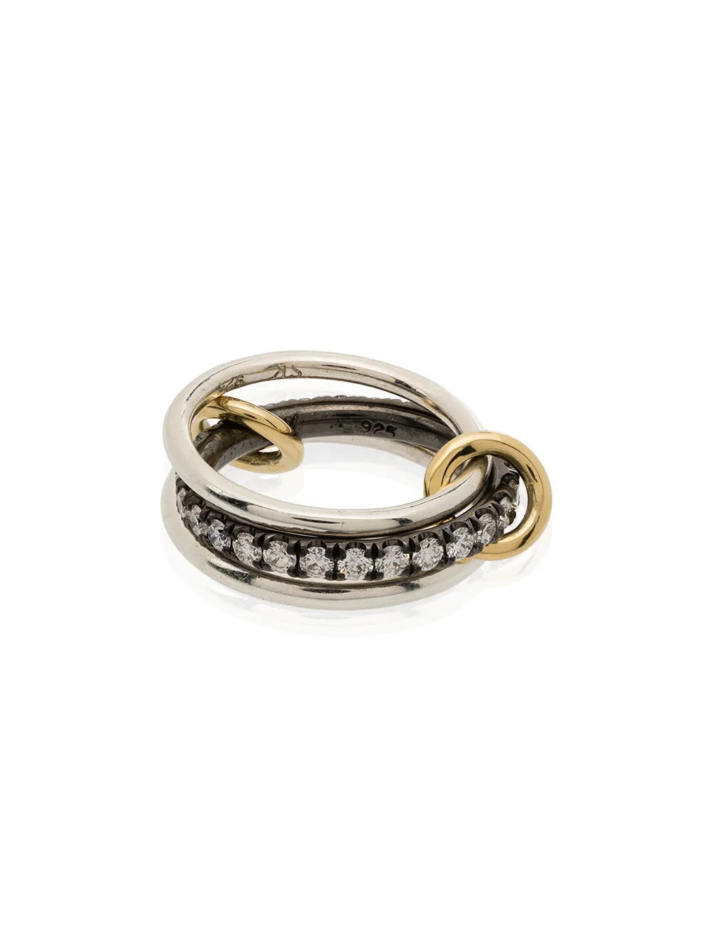 Spinelli Kilcollin Petunia stacked diamond ring - Silver | Farfetch Global