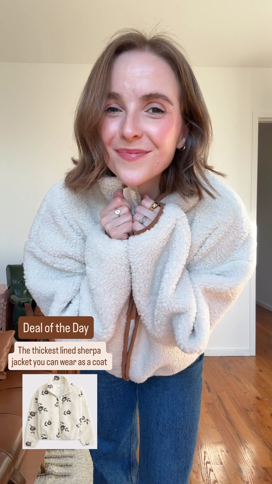 The thickest lined Sherpa jacket you can wear as a coat it’s so warm! I love putting mine on for my walk to Pilates  20% off
Wearing small


#LTKPetite #LTKSaleAlert #LTKootd