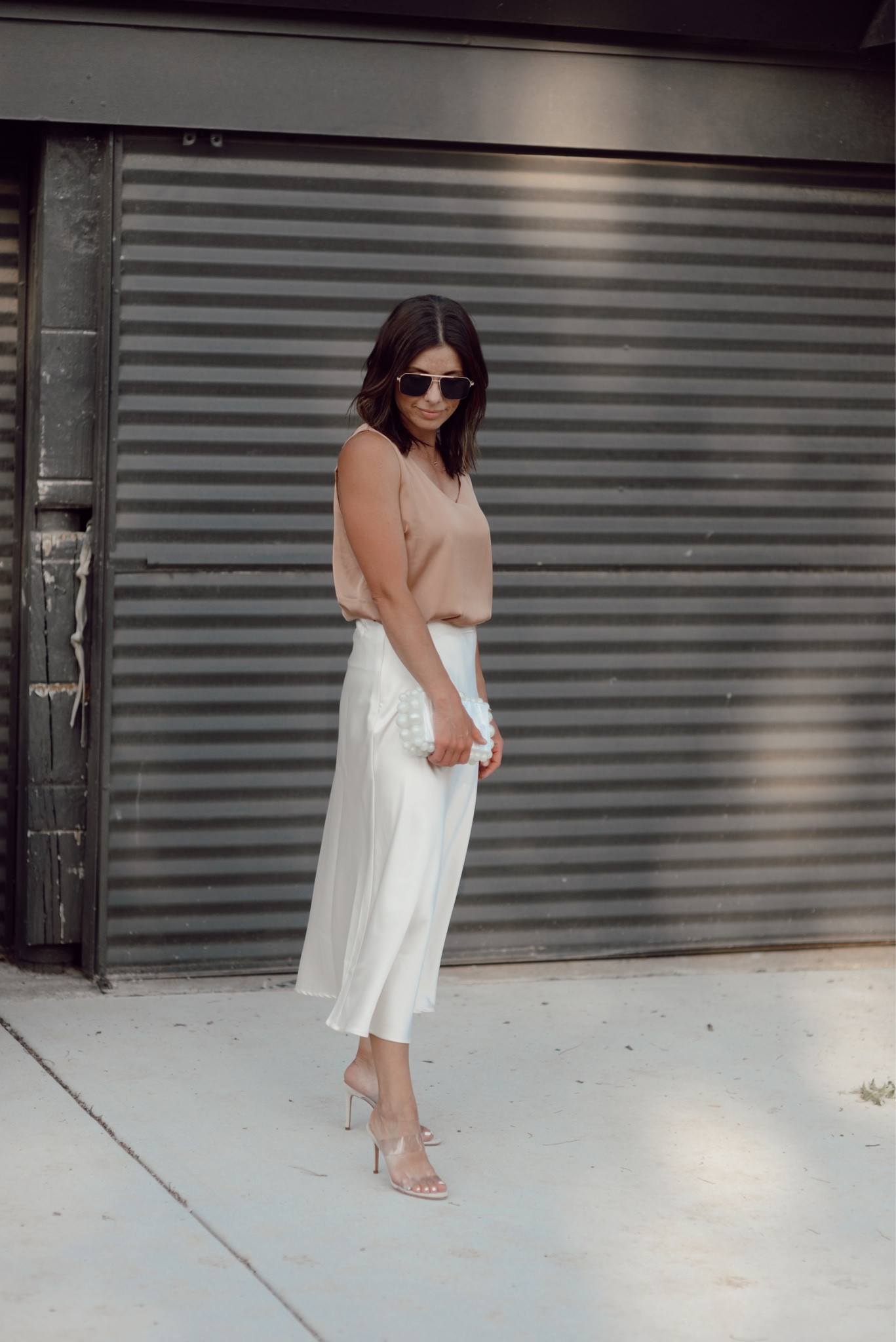 Amazon satin cami use code JM3KDYZY  to save $$ on the cami and code MANDY30 to save 30% off the satin skirt! Wearing size small in both! skirt date night outfit summer outfit workwear outfit wedding guest outfit 

#LTKstyletip #LTKsalealert #LTKworkwear