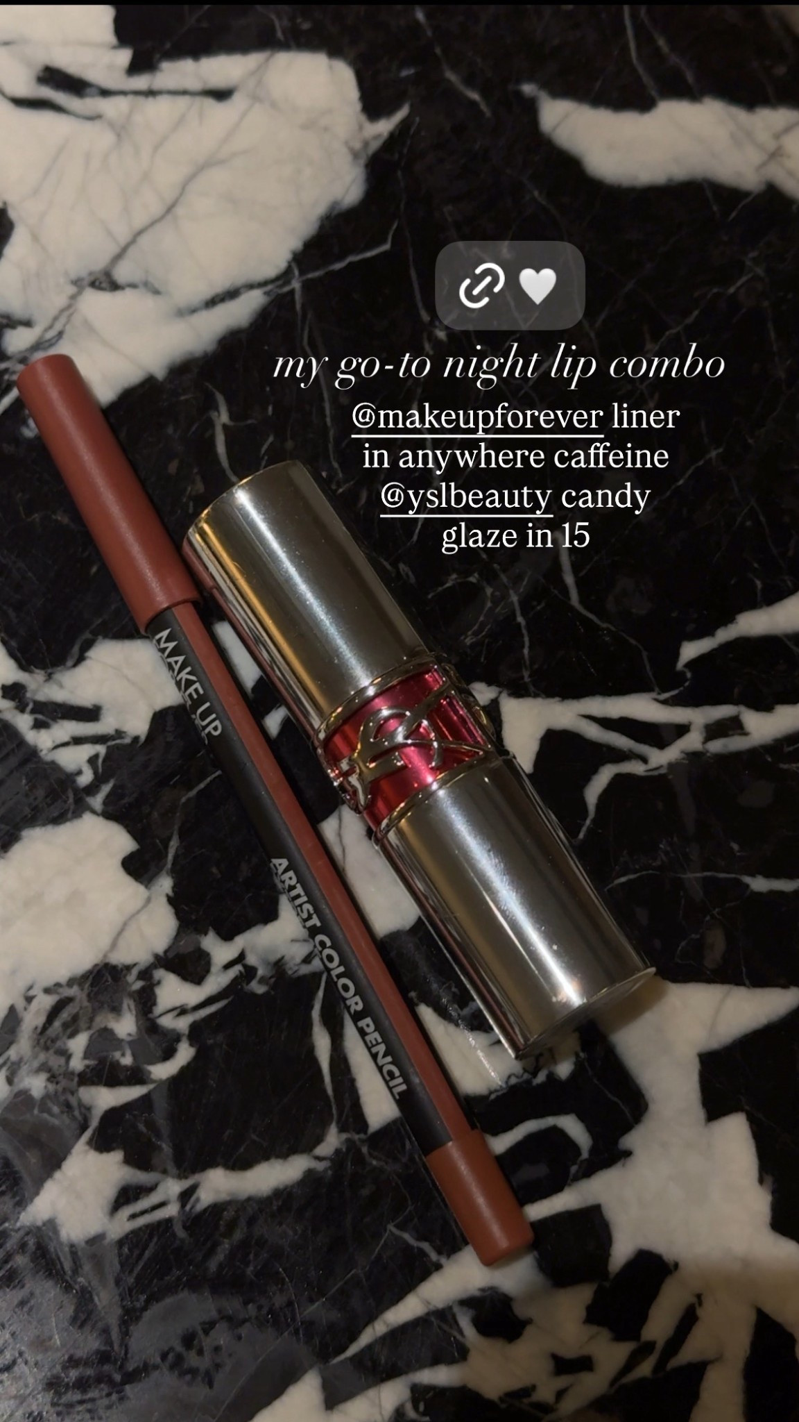 my go-to night lip combo
makeup forever liner in anywhere caffeine
Ysl beauty candy glaze in 15

#LTKootd #LTKBeauty #LTKGiftGuide