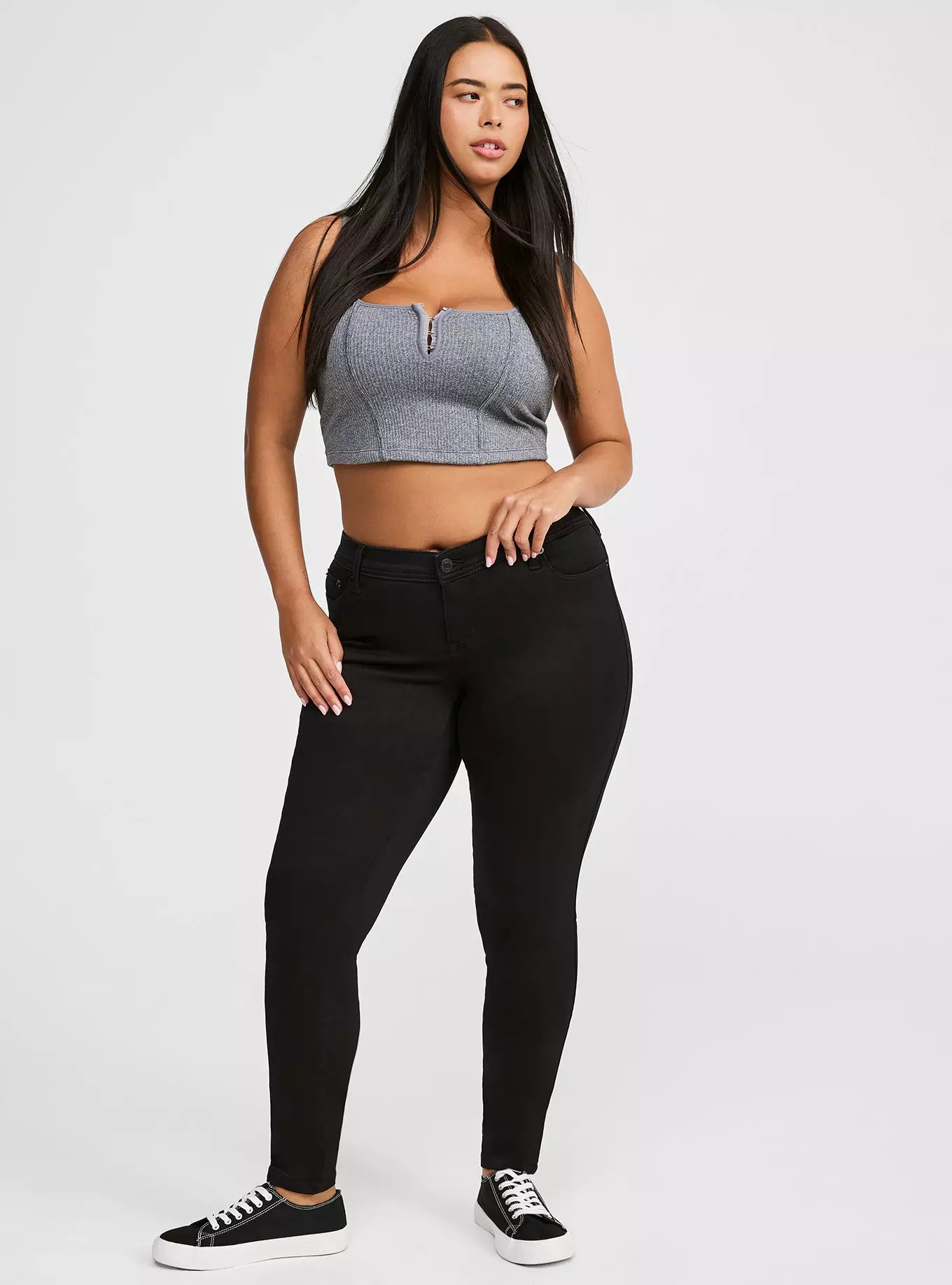 Luxe Skinny Jean - Sateen Stretch Black | Torrid (US & Canada)