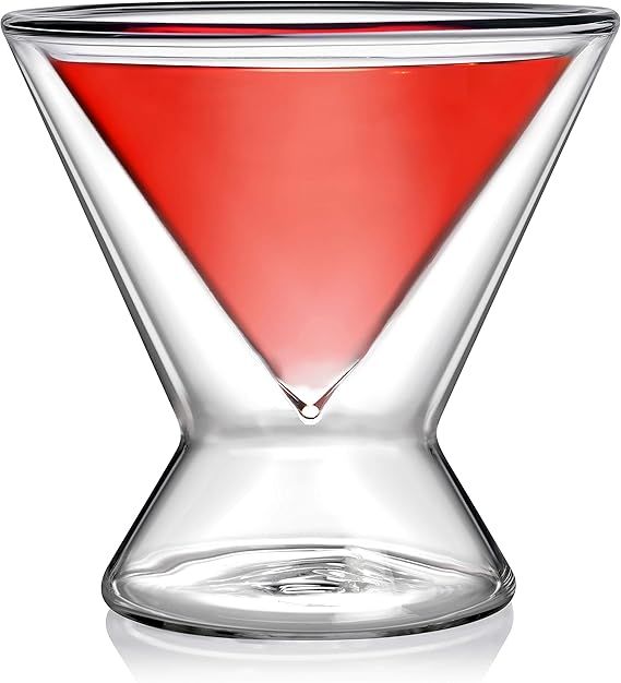 Dragon Glassware Martini Glasses, Stemless Insulating Double Walled Cocktail Glasses, 7-Ounce, Se... | Amazon (US)