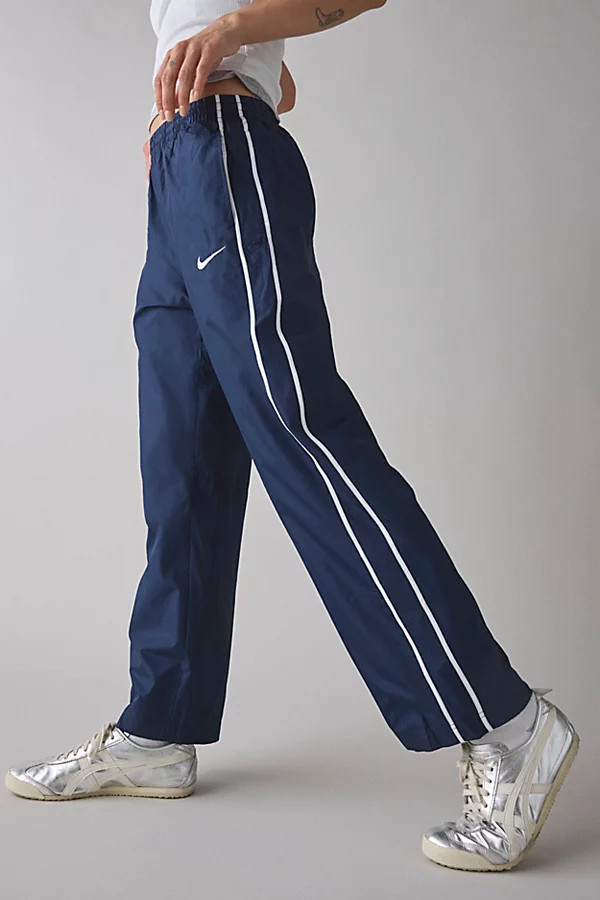 Vintage & ReMADE by UO Vintage By UO Branded Windbreaker Pant in Black/Navy, Women's at Urban Outfitters | Urban Outfitters (US and RoW)