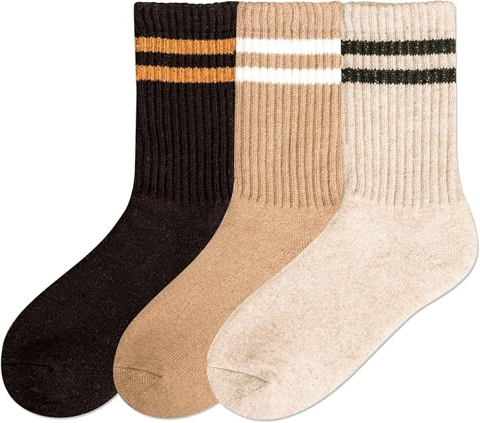 IIG 3-5 Pairs Womens Super Thick Warm Winter Crew Socks Cute Fashion Knit Cozy Socks Gifts for Wo... | Amazon (US)