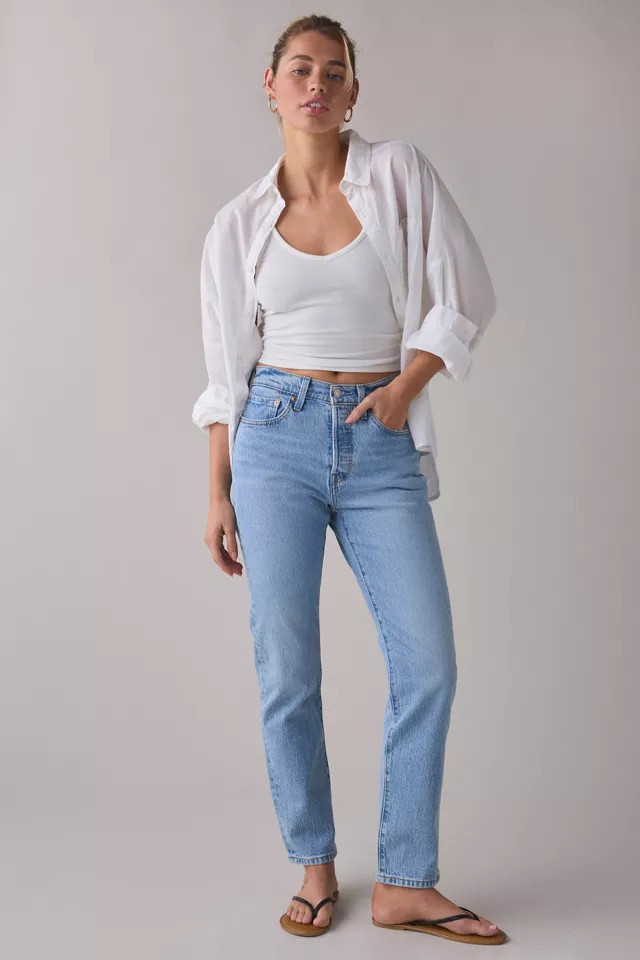 Levi's 501 Original Fit High-Rise Straight Jeans in Hollow Days, Women's at Urban Outfitters | Urban Outfitters (US and RoW)
