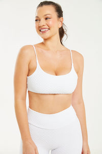 Croco Skin™ Bralette White | Booty by Brabants