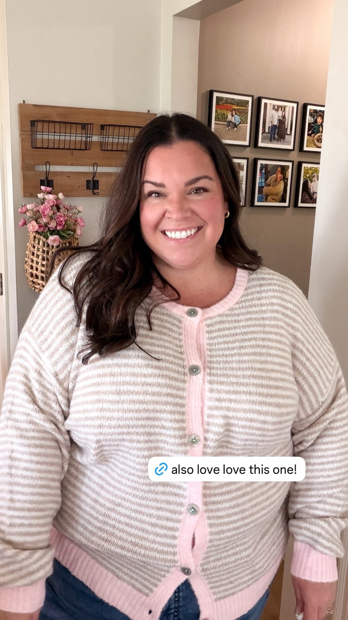Loving this cozy striped cardigan for fall. Perfect for layering up! ❤️wearing the xl!

#LTKootd #LTKSeasonal #LTKPlusSize