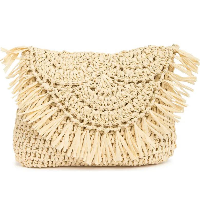 URBAN EXPRESSIONS Straw Woven Foldover Clutch | Nordstromrack | Nordstrom Rack