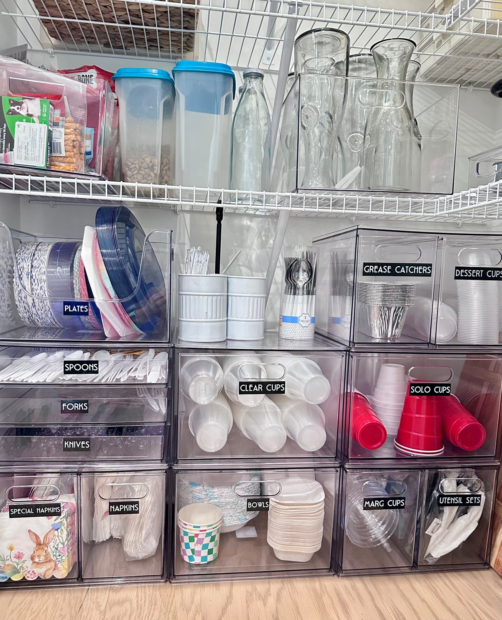 Organize your paper goods and party supplies with these simple and affordable clear storage bins from Target. Pantry Organization is attainable for all!

#LTKHome #LTKParties #LTKFamily