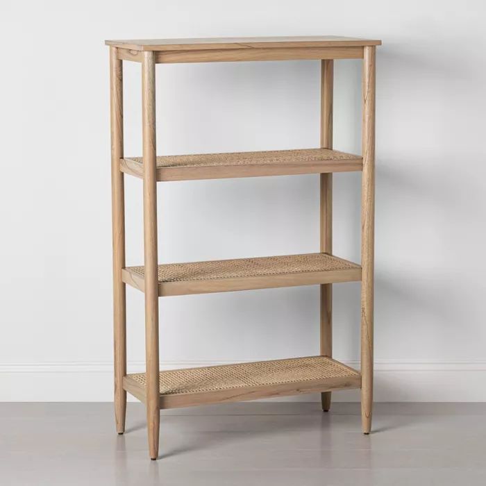 4 Shelf Wood & Cane Bookcase - Hearth & Hand™ with Magnolia | Target