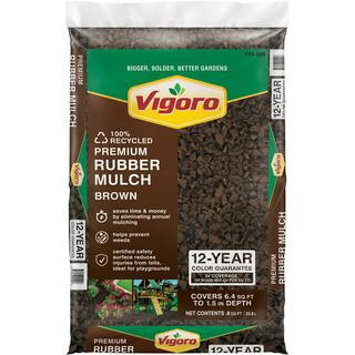 0.8 cu. ft. Brown Bagged Recycled Rubber Mulch | The Home Depot