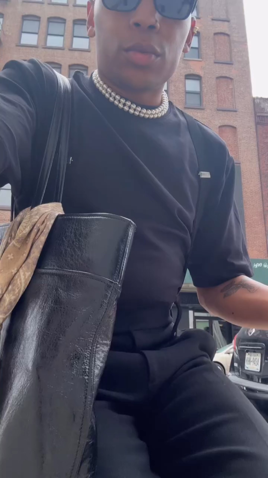 Being overdressed isn't a thing. Others just underestimated ✨💅🏾 — @stevensharpejr 

ssj is wearing
@uniqlousa top 
@burberry pants
@ysl boots
@amiparis tote
@bonnegueule.fr silk scarf