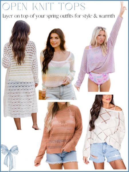 Open knit tops for spring- layer on top of your spring outfits for both style and warmth 🧡

#LTKstyletip #LTKFind #LTKSeasonal