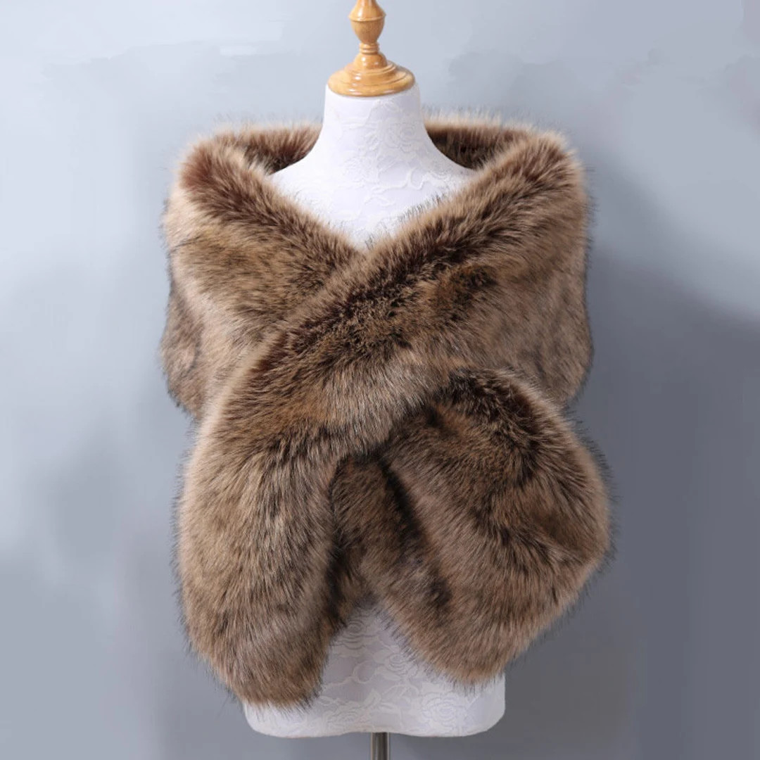 Hand-sewn Faux Fur Bridal Body Fur Wrap Bridal Faux Fur Shawl Bridal Fur Shawl Shawl Wedding Faux... | Etsy (US)