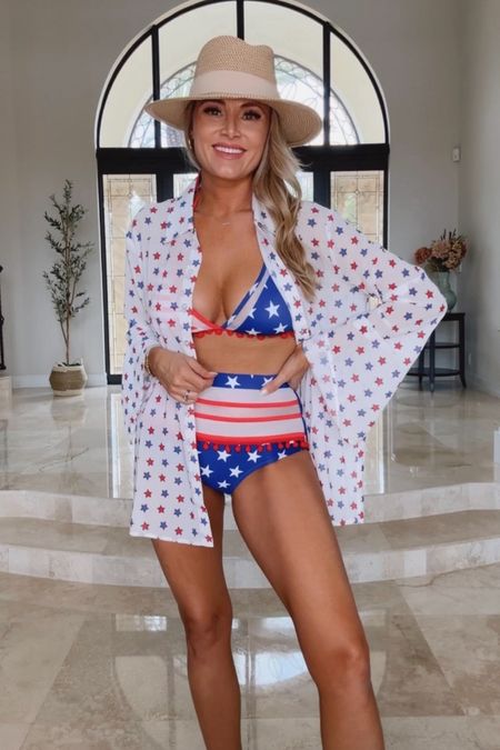 Patriotic bathing suit that you will love wearing a size medium only $20 from Amazon. American style summer outfit.

#LTKFindsUnder50 #LTKOver40 #LTKFindsUnder100