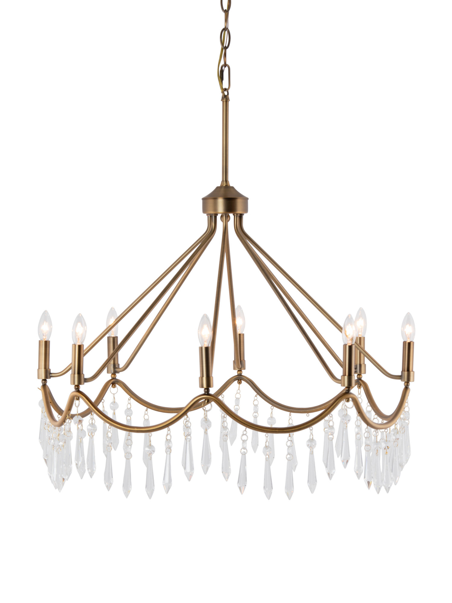 30x30 Airedale Aged Brass With Crystal Chandelier | Home | Marshalls | Marshalls