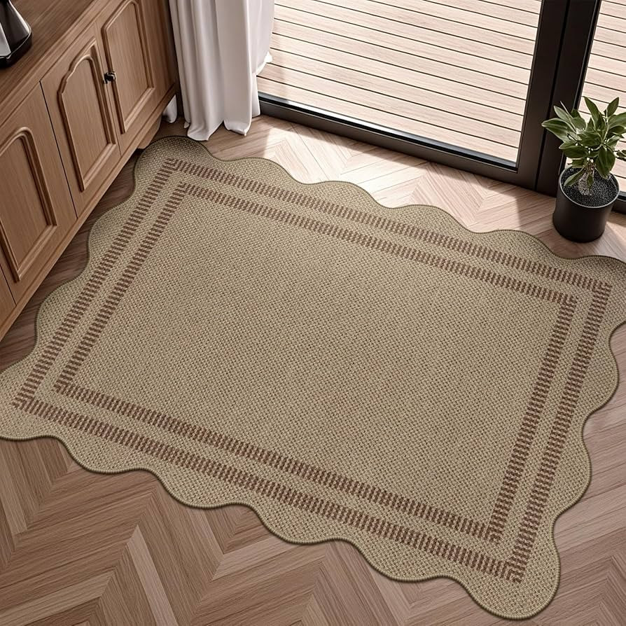 Easy Jute Outdoor Mats for Front Door, 2x3 Small Washable Kitchen Rugs, Farmhouse Brown Throw Rug... | Amazon (US)