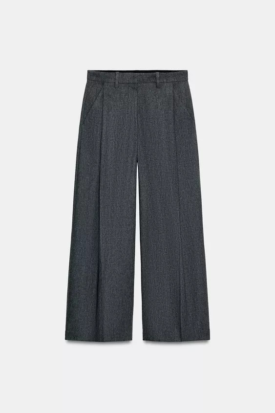 HOSE MIT WEITEM BEIN UND BUNDFALTEN ZW COLLECTION | Zara DE