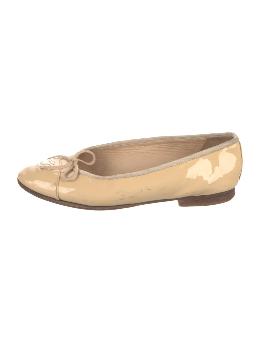 Interlocking CC Logo Patent Leather Ballet Flats | The RealReal