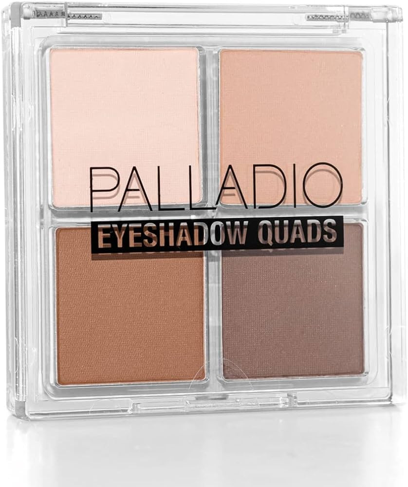 Palladio Eyeshadow Quads, Velvety Pigmented Blendable Matte, Metallic & Shimmer Finishes, Creamy ... | Amazon (US)