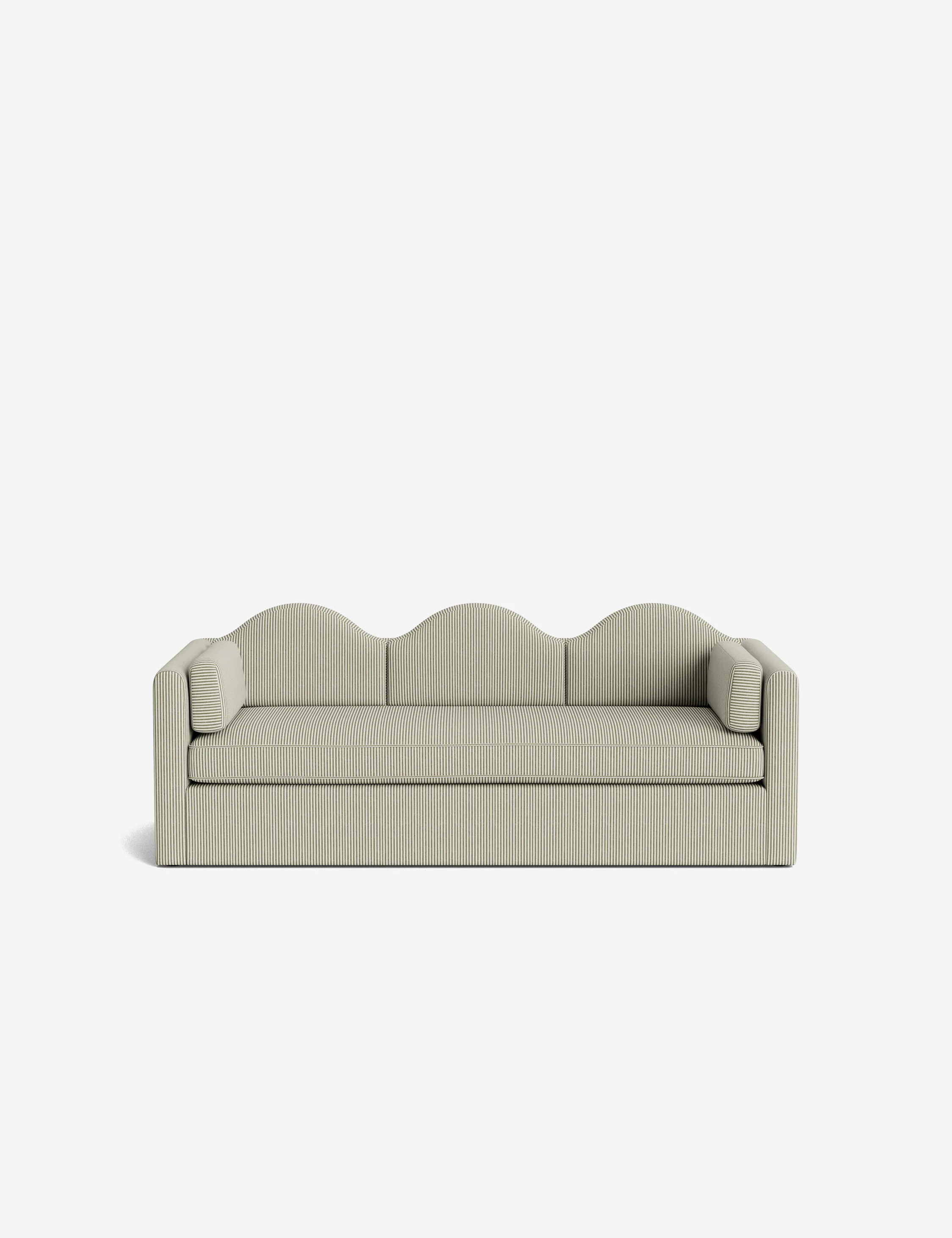 Bernadette Sofa by Sarah Sherman Samuel, Fern Stripe, 84.5"W | Lulu and Georgia 