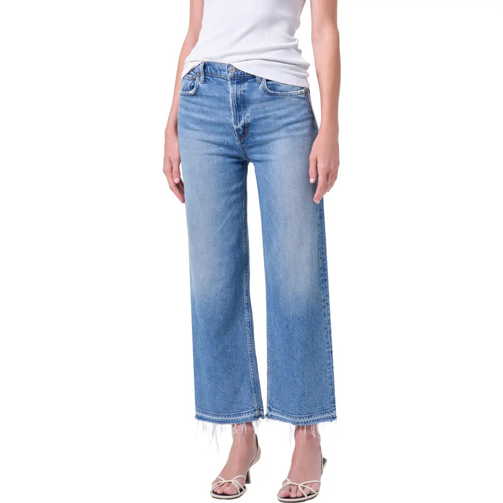 AGOLDE Ren High Waist Wide Leg Jeans in Measure at Nordstrom, Size 29 | Nordstrom