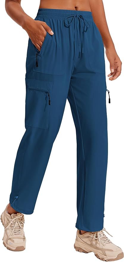 PINSPARK Hiking Pants Women Quick Dry UPF 50+ Pant Waterproof Outdoor Athletic Cargo Joggers with... | Amazon (US)