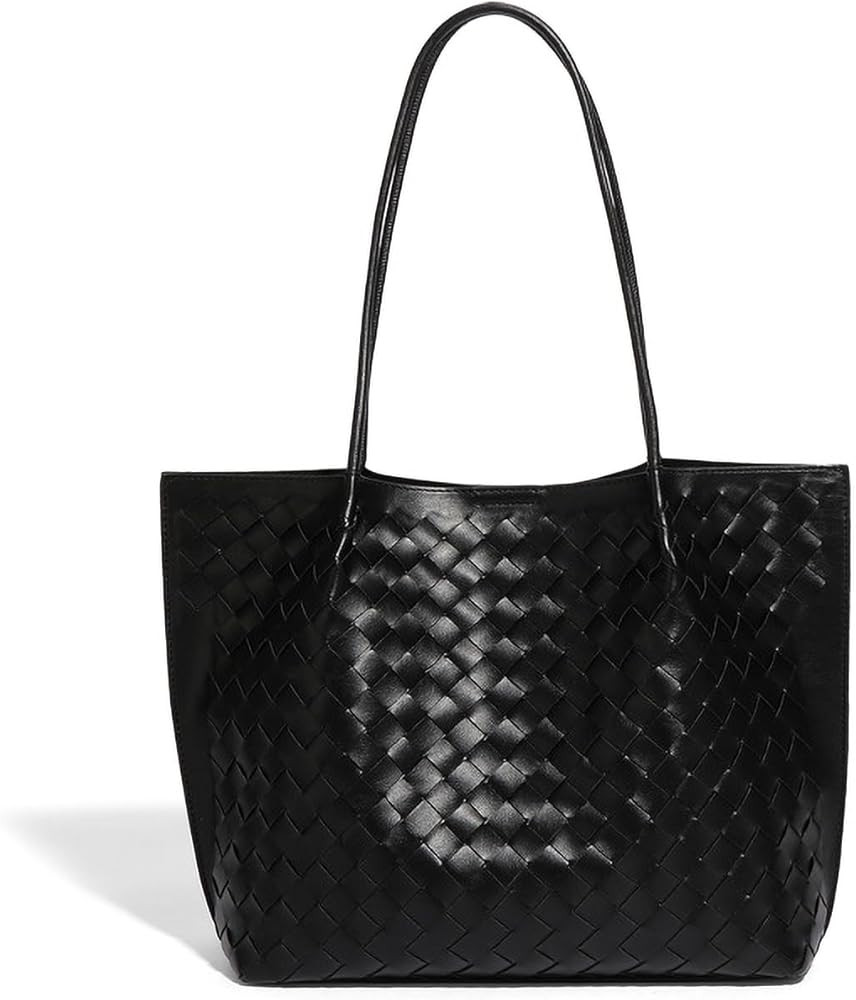 Women's Luxury Handmade Woven Tote Bag, Beach Bag Set, Elegant Age Reducing Travel Commuter Bag S... | Amazon (US)