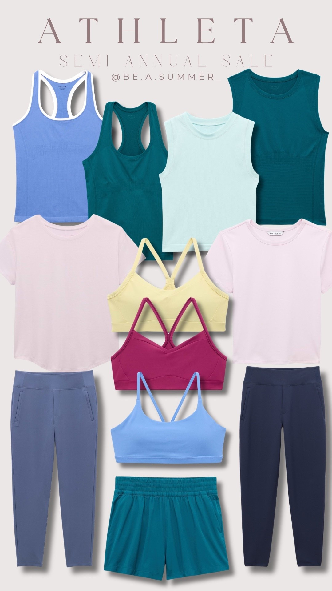 Athleta’s 60% off Semi Annual Sale! 

Summer / Beasummer / color analysis