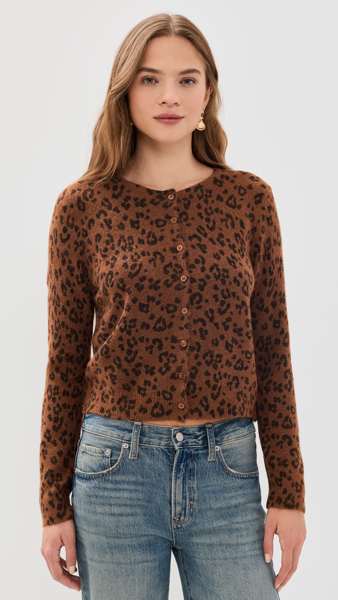 Z Supply Medina Leopard Cardigan Burnt Umber M | Shopbop